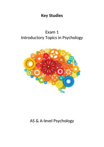 Psychology AQA Exam 1 Key Studies