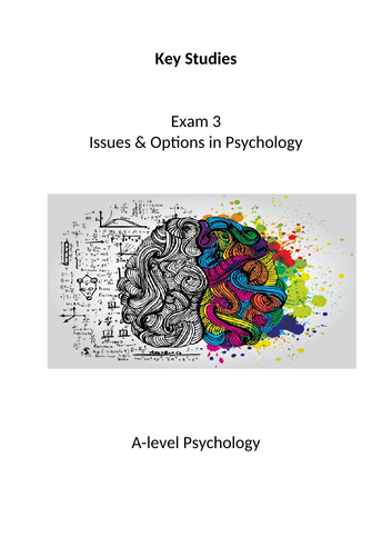 Psychology AQA Exam 3 Key Studies