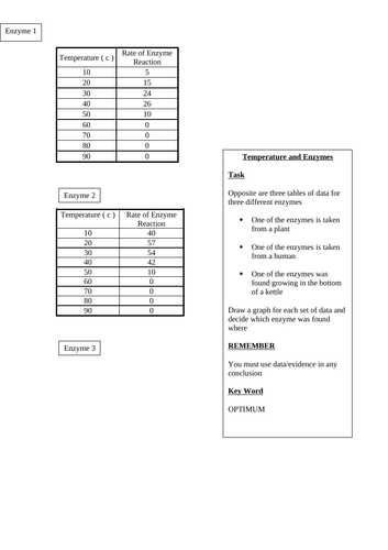 How temperature impacts an enzyme worksheet HSW