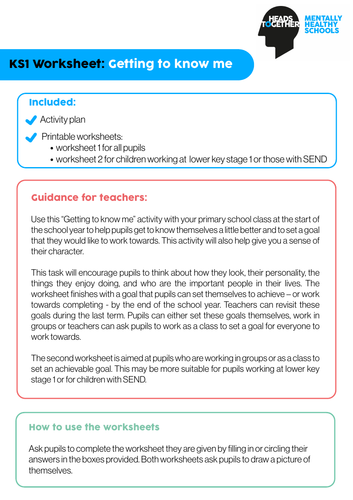 Getting to know me: KS1