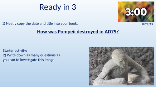 Mount Vesuvius and the destruction of Pompeii - KS3 Y7 Romans