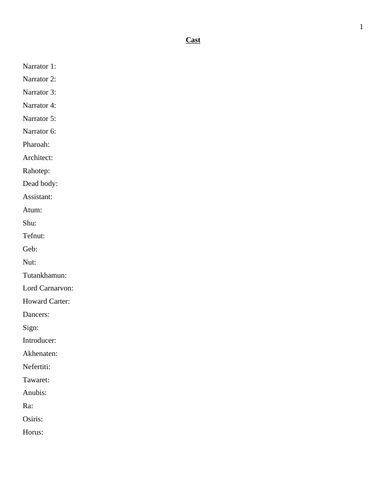 Egyptian Class Assembly