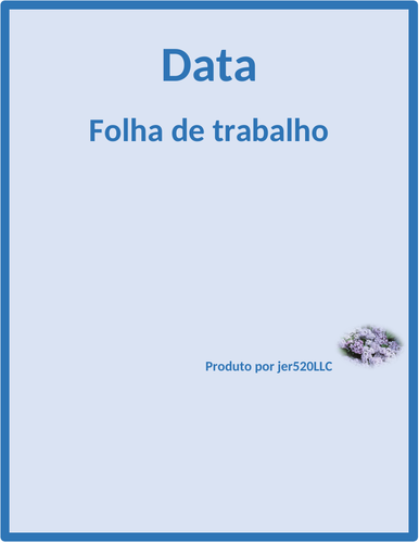 Data (Date in Portuguese) Worksheet