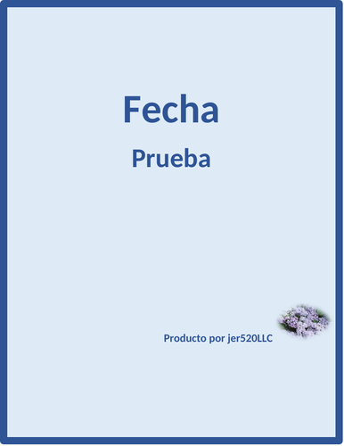 Fecha (Date in Spanish) Quiz