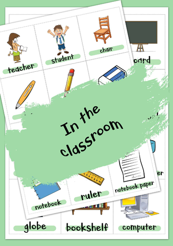 In the Classroom Vocabulary | ESL Worksheet & Activities | Classroom Objects | Printable PDF
