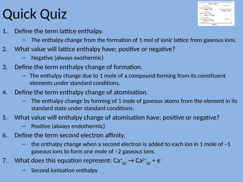 Lattice Enthalpy Resources