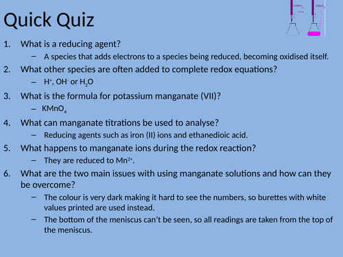 Redox & Electrode Potentials Resources