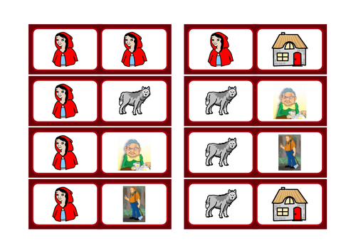 Red Riding Hood basic literacy selection, KS1, SEN, ASD
