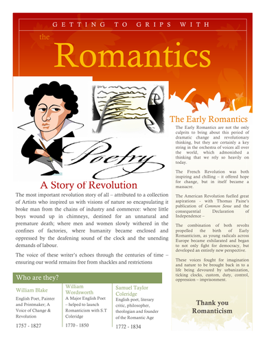 A Level Revision Guide: Early Romantic Poets