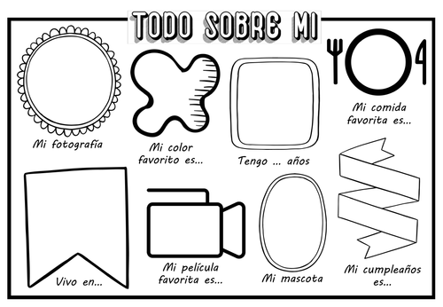 Spanish KS3 - Starter for new year - todo sobre mi