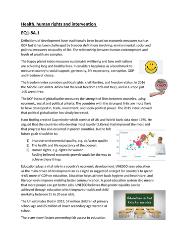 A Level Edexcel Health human rights and interventions