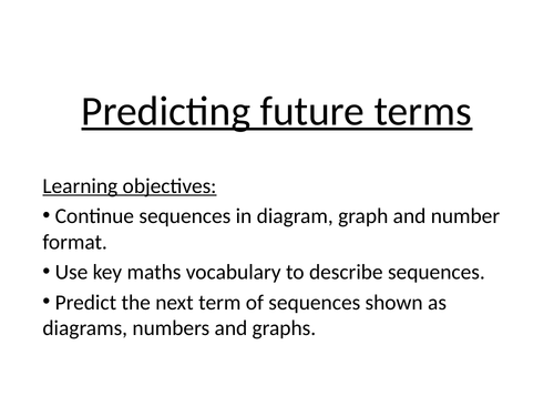 Predicting terms sequences mastery