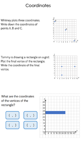 Year 6 Coordinates (First Quadrant)