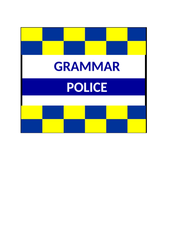 GRAMMAR POLICE BADGES