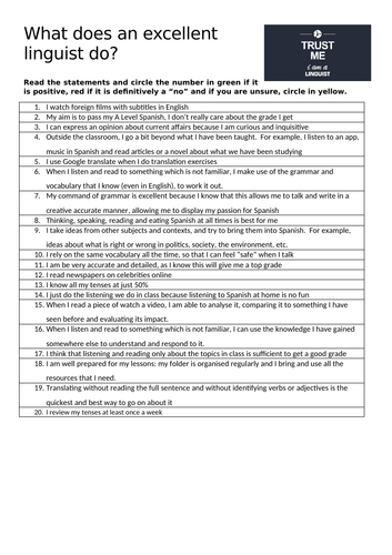 Icebreaker: What does an excellent linguist do?