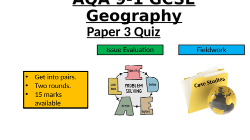 AQA GCSE PAPER 3 REVISION POP QUIZ (2019-20)