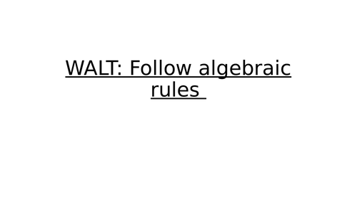 Year 6: Introduction to algebra through function machines