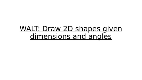 Year 6: 2D shape properties, draw, measure including angles