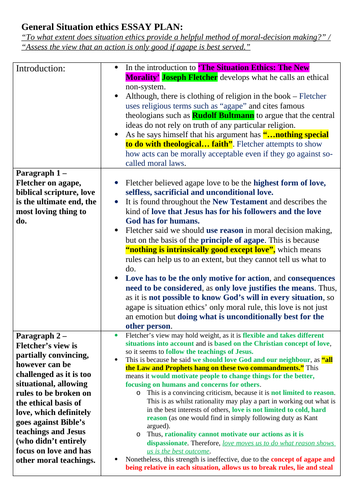 a level religious studies essay structure