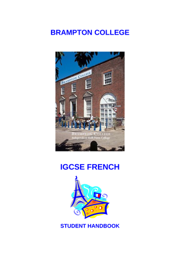 IGCSE French Handbook for students