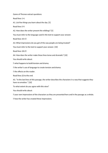 EDUQAS GCSE English Language Paper 1 exam papers