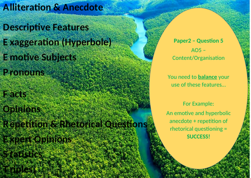AQA 8700/2 GCSE English Language - Stretch & Challenge Poster A3 + A2 (Halved)