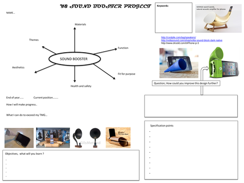 KS3 Sound Booster project sheet