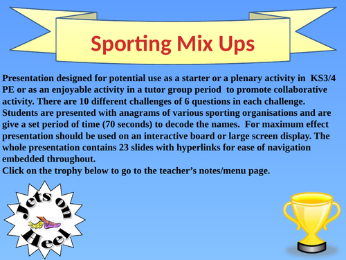 Sporting Mix-Ups