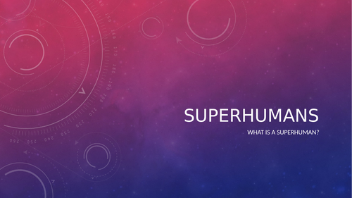 Superhumans - Year 3/4 Topic Work