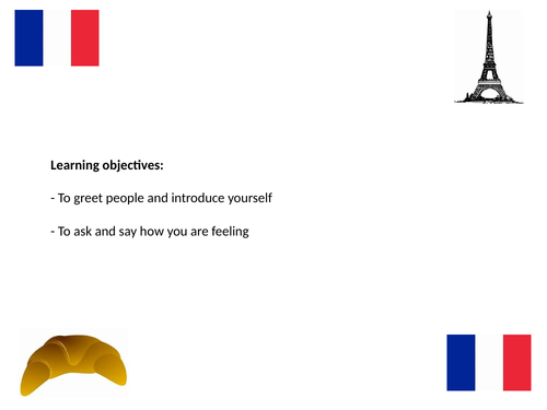 Year 7 French: greetings, name and how are