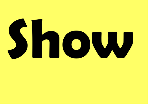 Display for 'Show, don't tell'