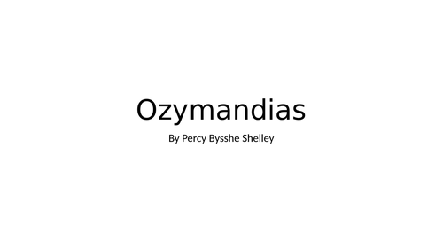 Ozymandias