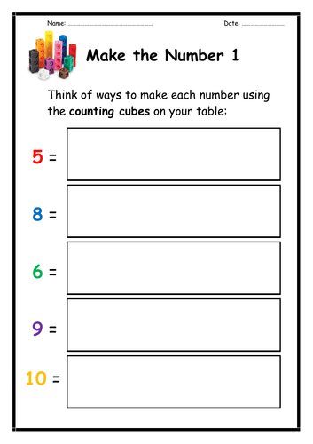 Make the Number - worksheet