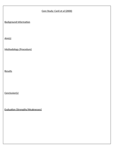 CIE (9990) Core Studies Template