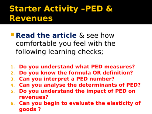 Economics:  Income Elasticity of Demand  (NEW SPEC) - Edexcel