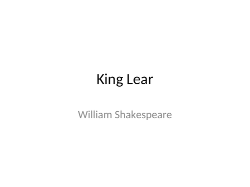 King Lear scene summaries