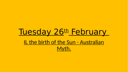 Birth of the Sun Australian Myth