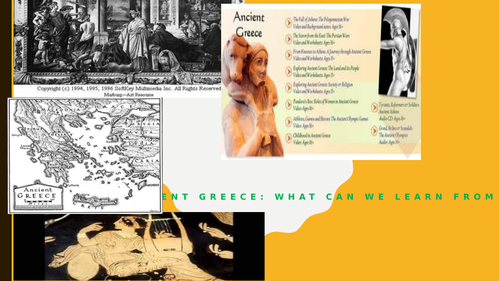 The resource explains Ancient Greece, its civilization and periods of history