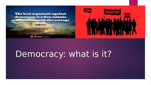 What is Democracy? A-Level Politics Powerpoint (Edexcel, AQA, WJEC)