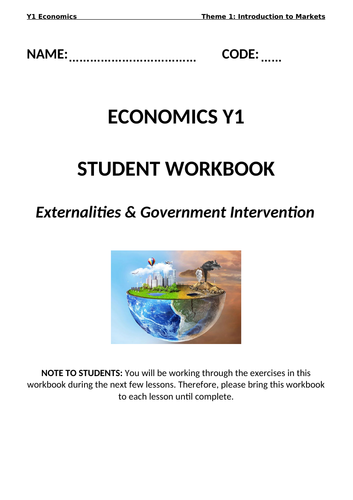 Economics: Market Failure (NEW SPEC) - Edexcel | Teaching Resources