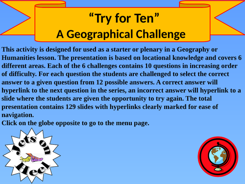 The Ultimate Geography Tenable Challenge