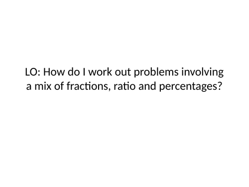 %FractionRatioMix problems