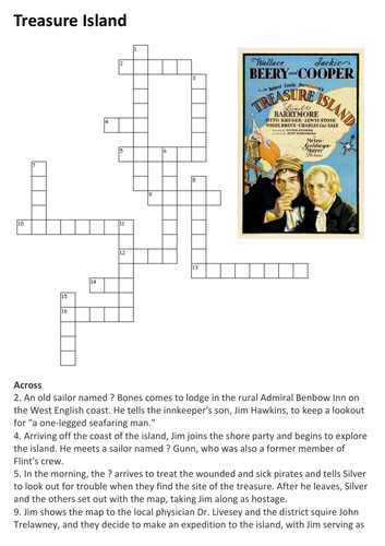 Treasure Island Crossword