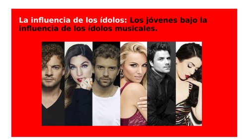 AS- La influencia de los ídolos: Los jóvenes bajo la influencia de los ídolos musicales