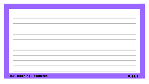 Useful Flashcard Templates