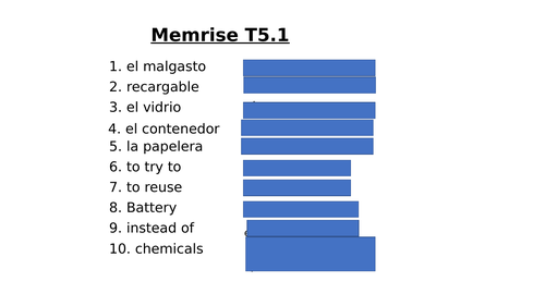 El medio ambiente - Year 10 - GCSE Spanish