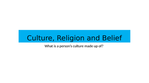 BTEC National Health and Social Care Level 3 Unit 1 Culture and Religion