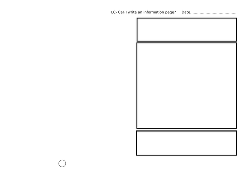 Non fiction page template | Teaching Resources