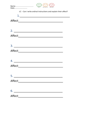 game instructions template