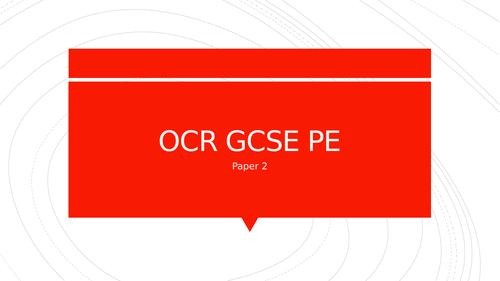 OCR GCSE PE (9-1) Paper 2
